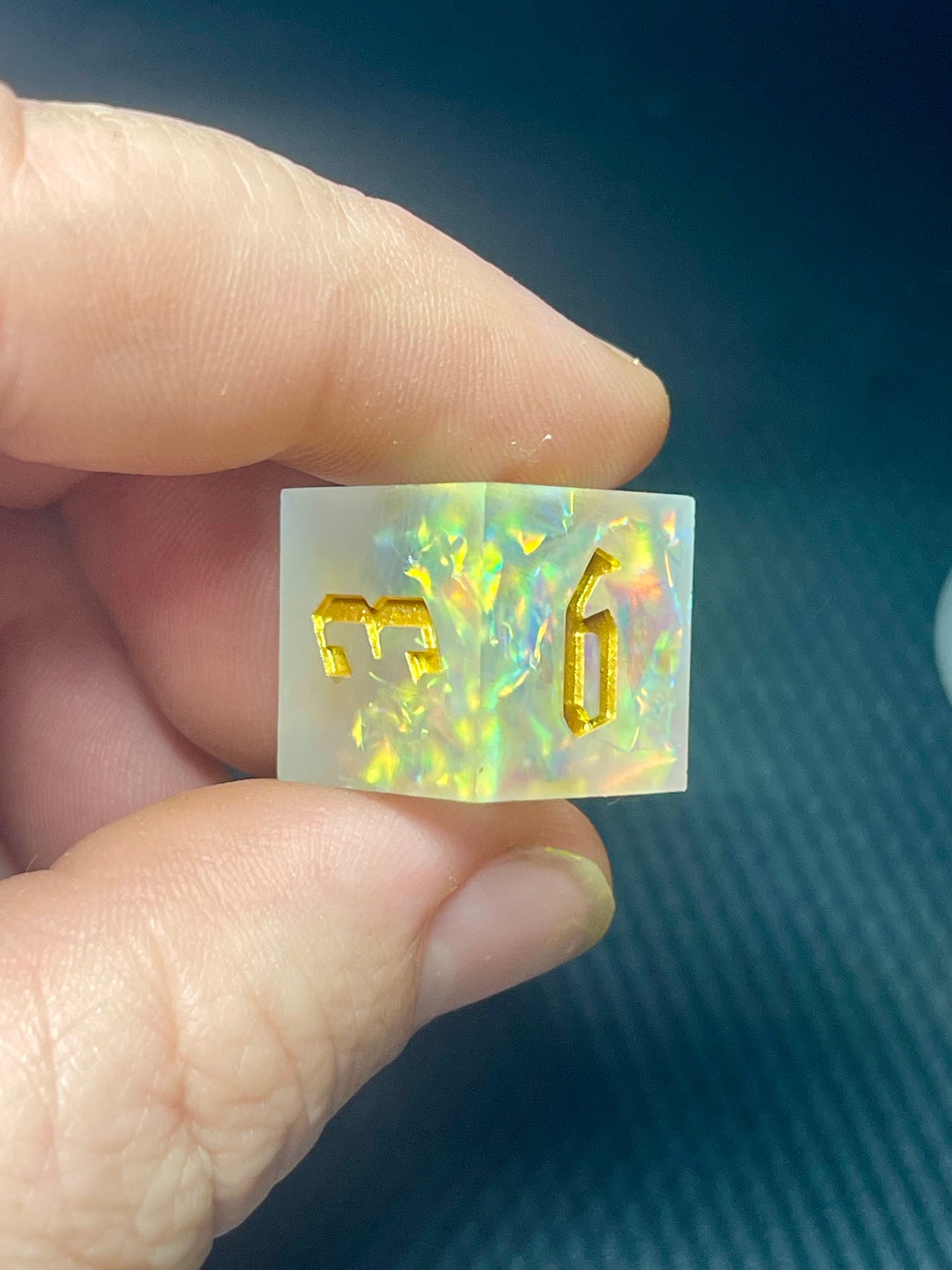 Lunar Radiance Handmade Dice Set | D&D Dice | Dnd | 7pc | Dice Set | Resin | Frosted |