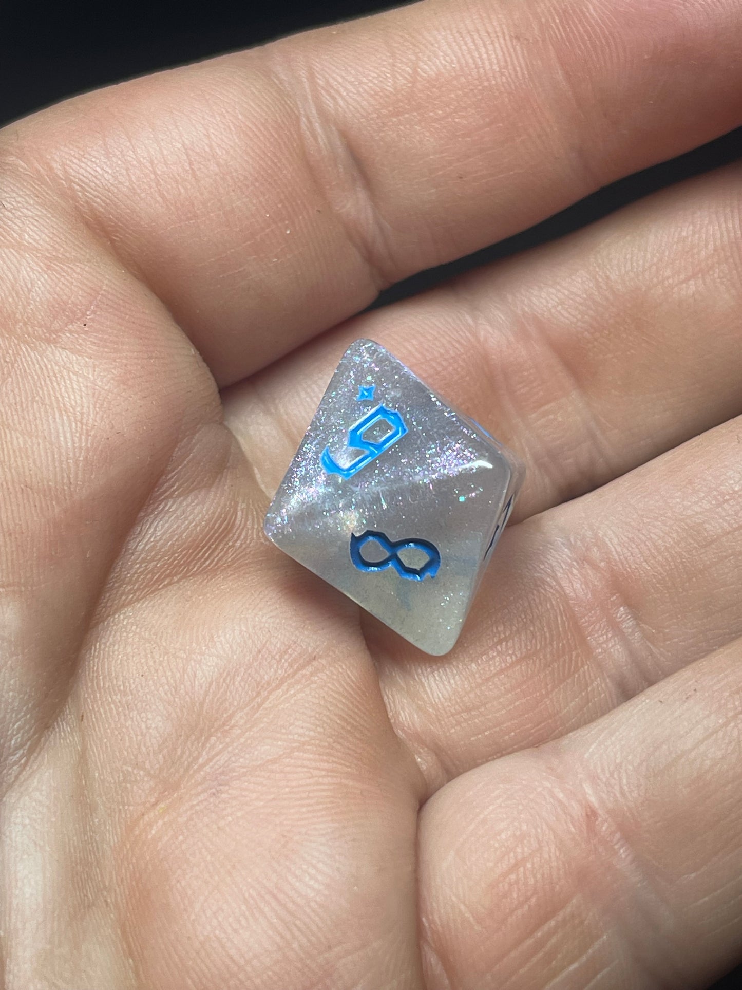 Frosted Starlight Dice Set | D&D Dice | Dnd | 7pc | Dice Set | Acrylic Dice | Glitter|