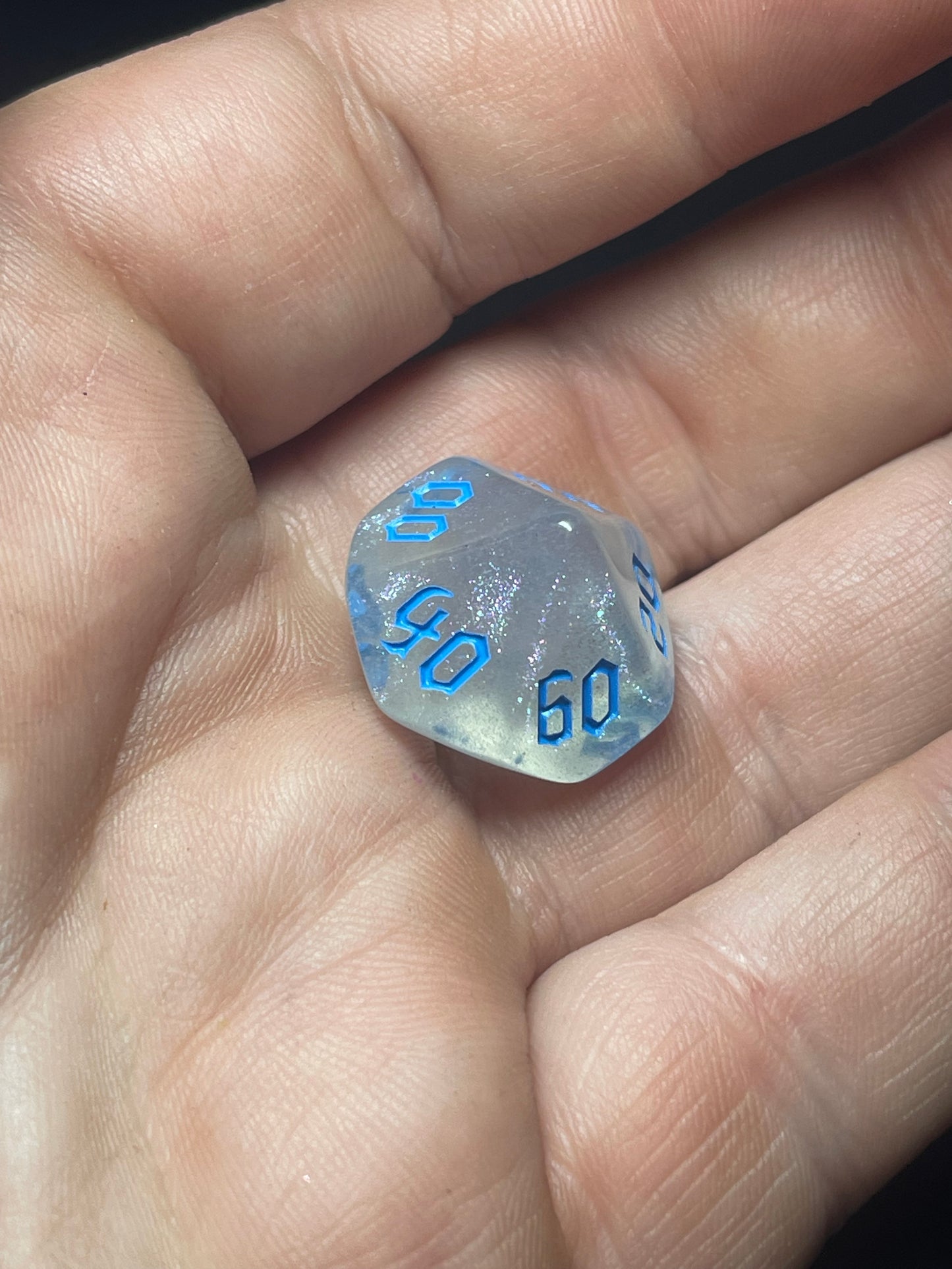 Frosted Starlight Dice Set | D&D Dice | Dnd | 7pc | Dice Set | Acrylic Dice | Glitter|