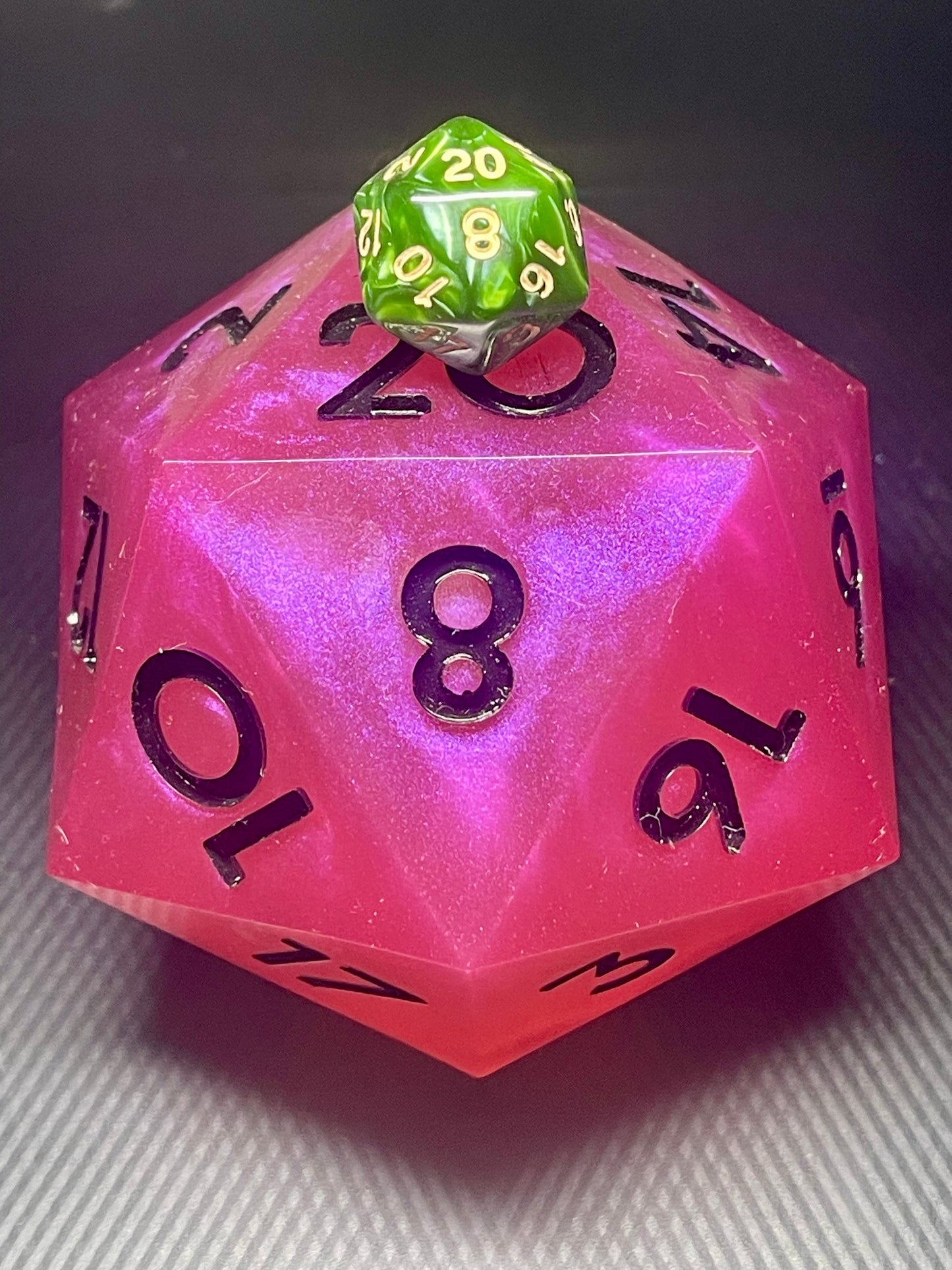 The Blushbringer 100mm D20 , oversized d20, Handmade D20 Dice Giant Oversized Jumbo DnD, Dungeons and Dragons, RPG dice