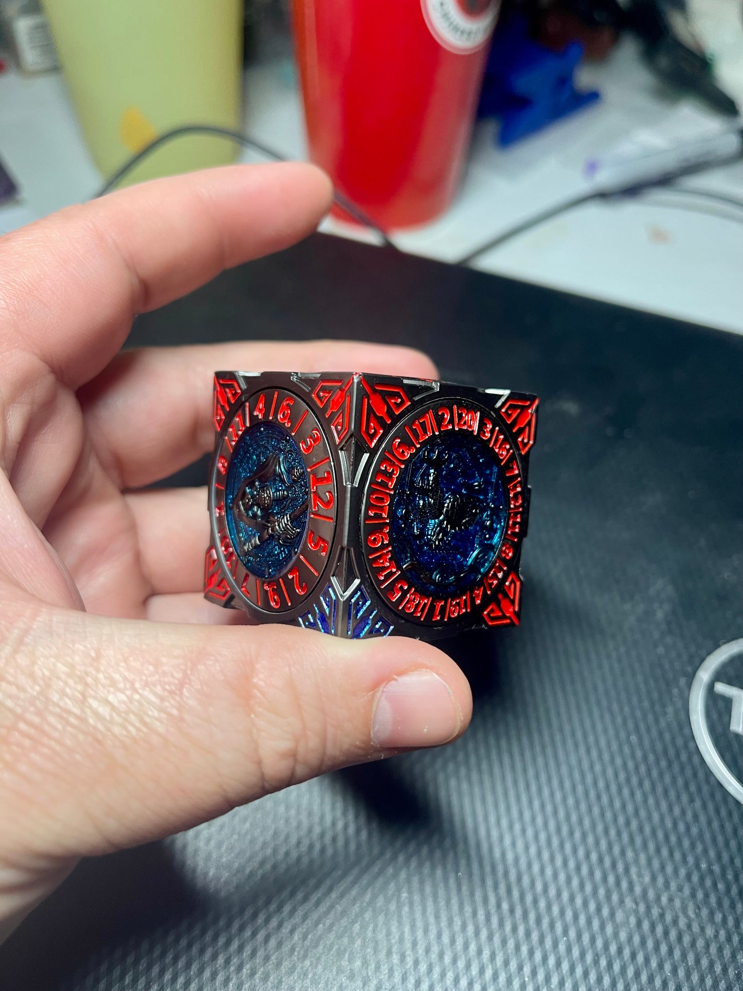 Rotating Cube Fidget Dice | D&D Dice | Dnd | 7pc in one | Dice Set| Fidget |