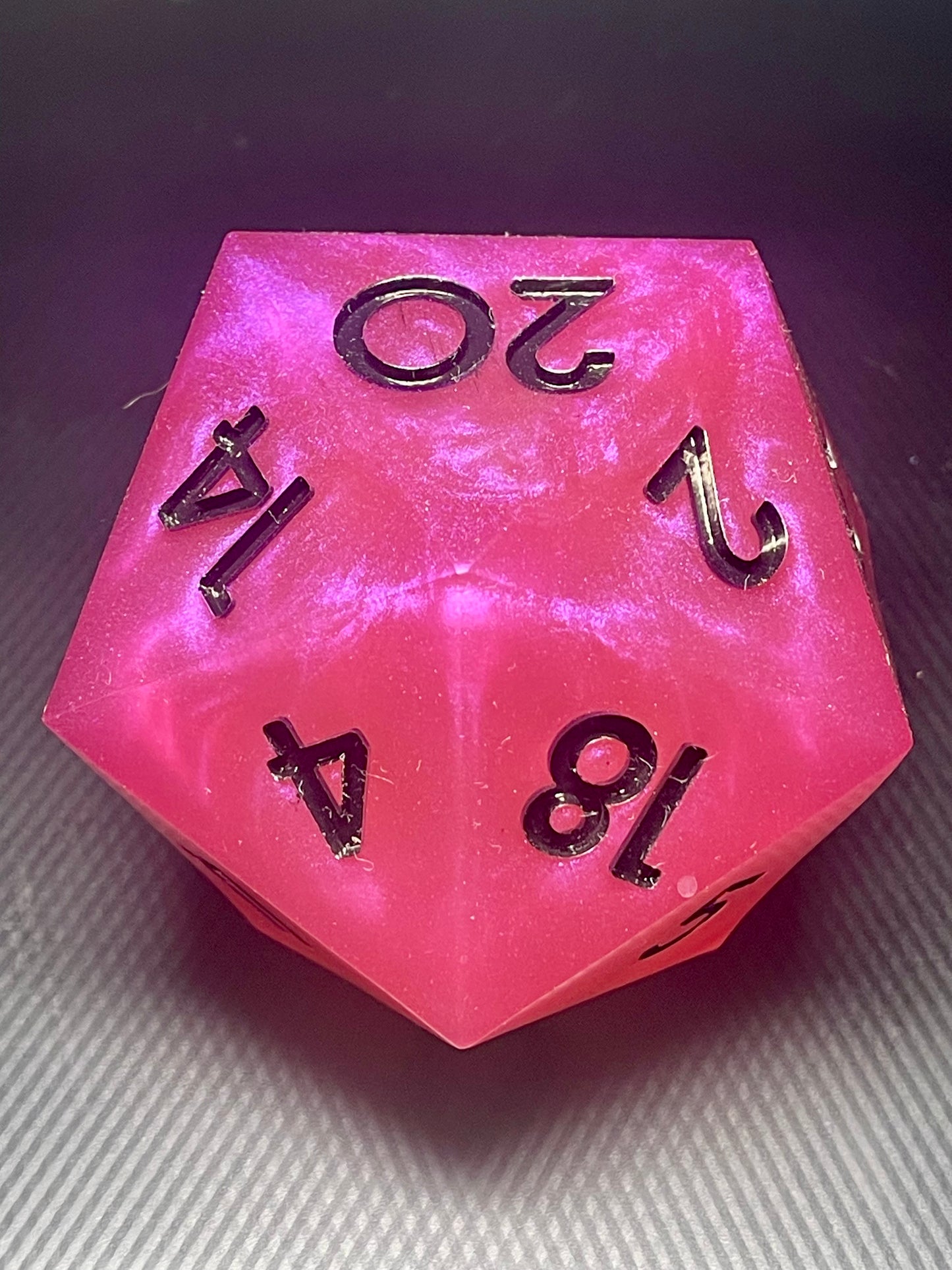 The Blushbringer 100mm D20 , oversized d20, Handmade D20 Dice Giant Oversized Jumbo DnD, Dungeons and Dragons, RPG dice