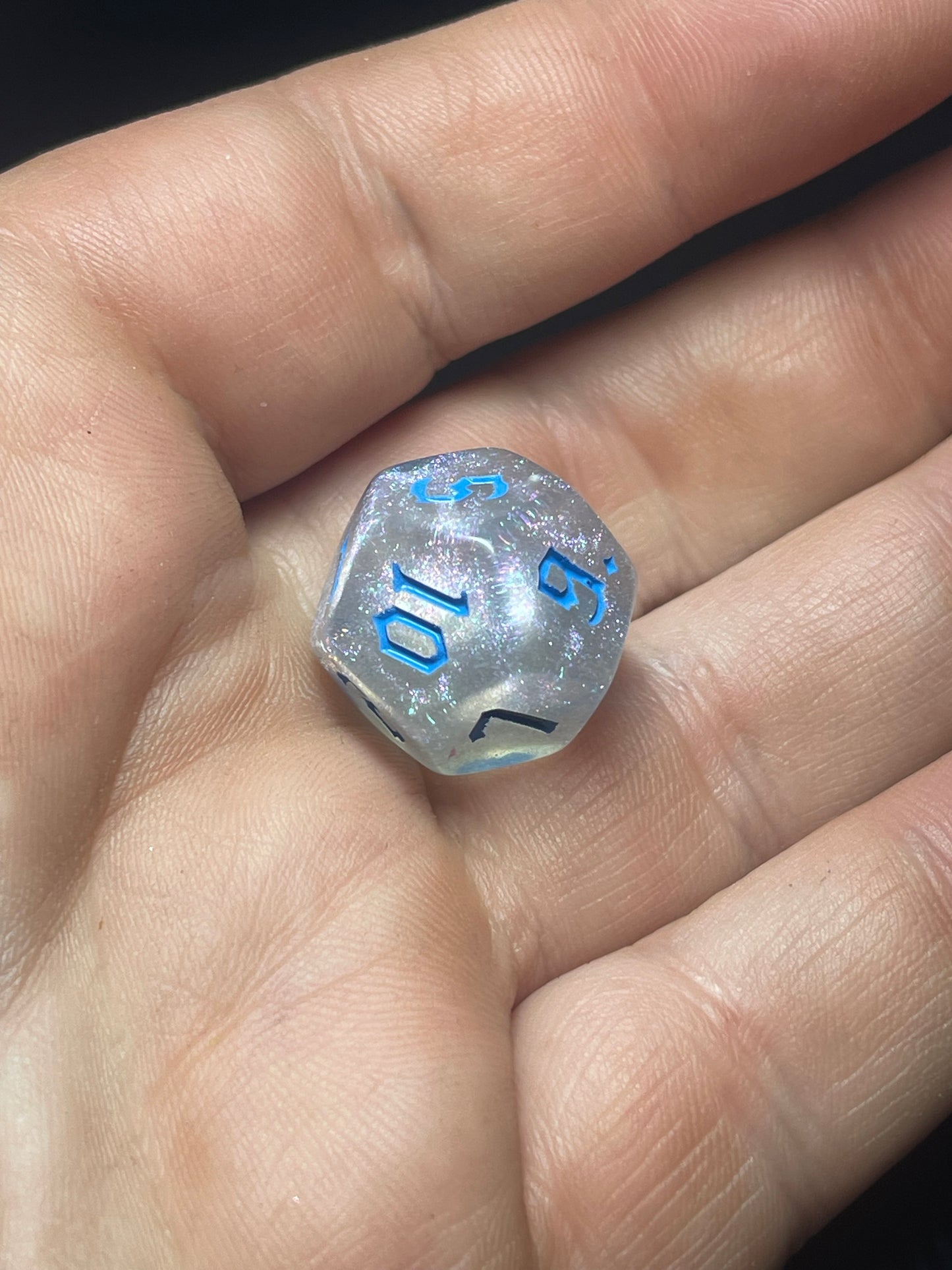 Frosted Starlight Dice Set | D&D Dice | Dnd | 7pc | Dice Set | Acrylic Dice | Glitter|