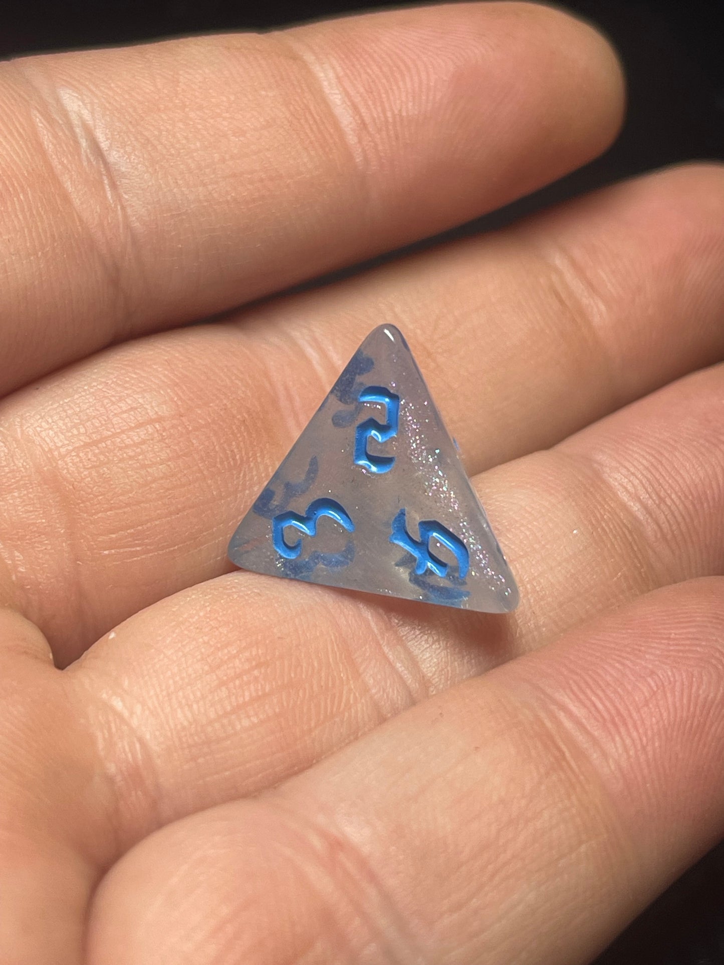 Frosted Starlight Dice Set | D&D Dice | Dnd | 7pc | Dice Set | Acrylic Dice | Glitter|