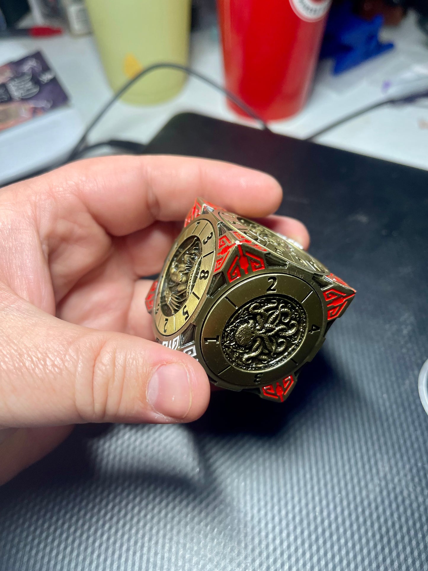 Rotating Cube Fidget Dice | D&D Dice | Dnd | 7pc in one | Dice Set| Fidget |