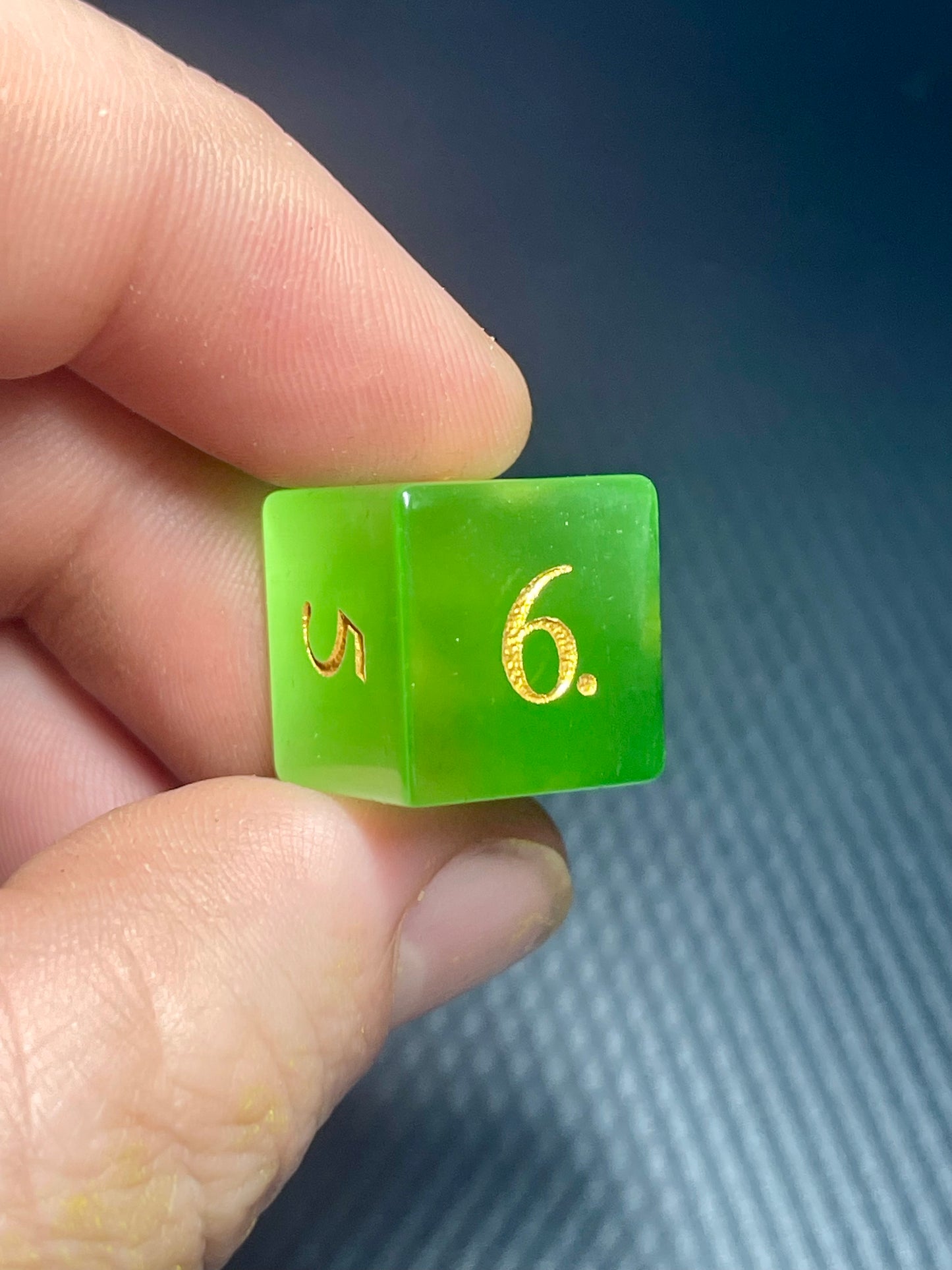 Green Cat Eye Gemstone Dice Set | D&D Dice | Dnd | 7pc | Dice Set | Stone |