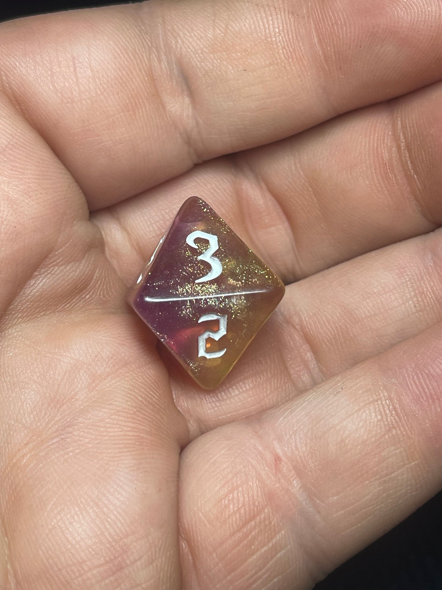 The Emberfang Dice Set | D&D Dice | Dnd | 7pc | Dice Set | Acrylic Dice | Glitter|