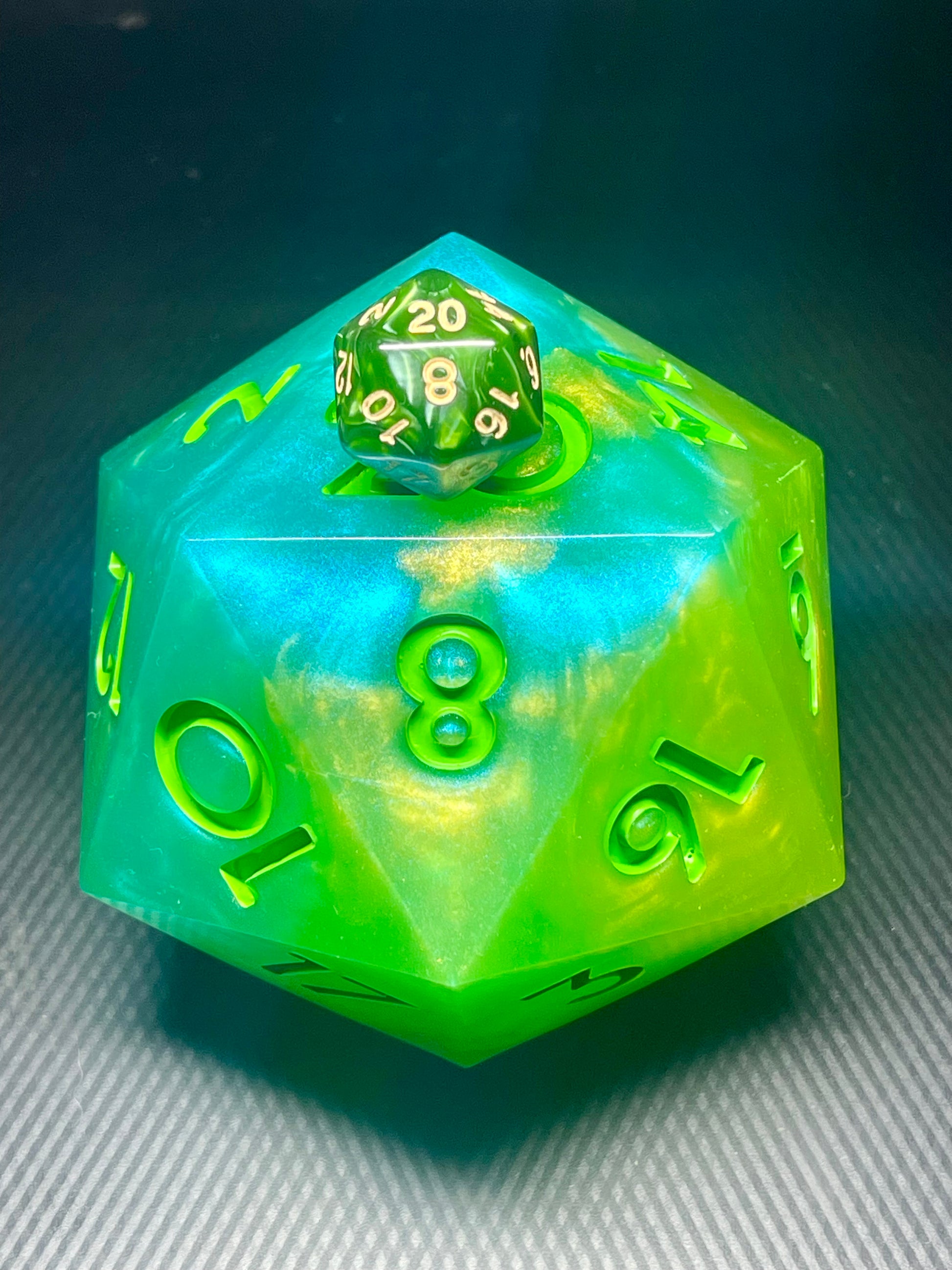 Aethercore 100mm D20, oversized d20, Handmade D20 Dice Giant Oversized Jumbo DnD, Dungeons and Dragons, RPG dice