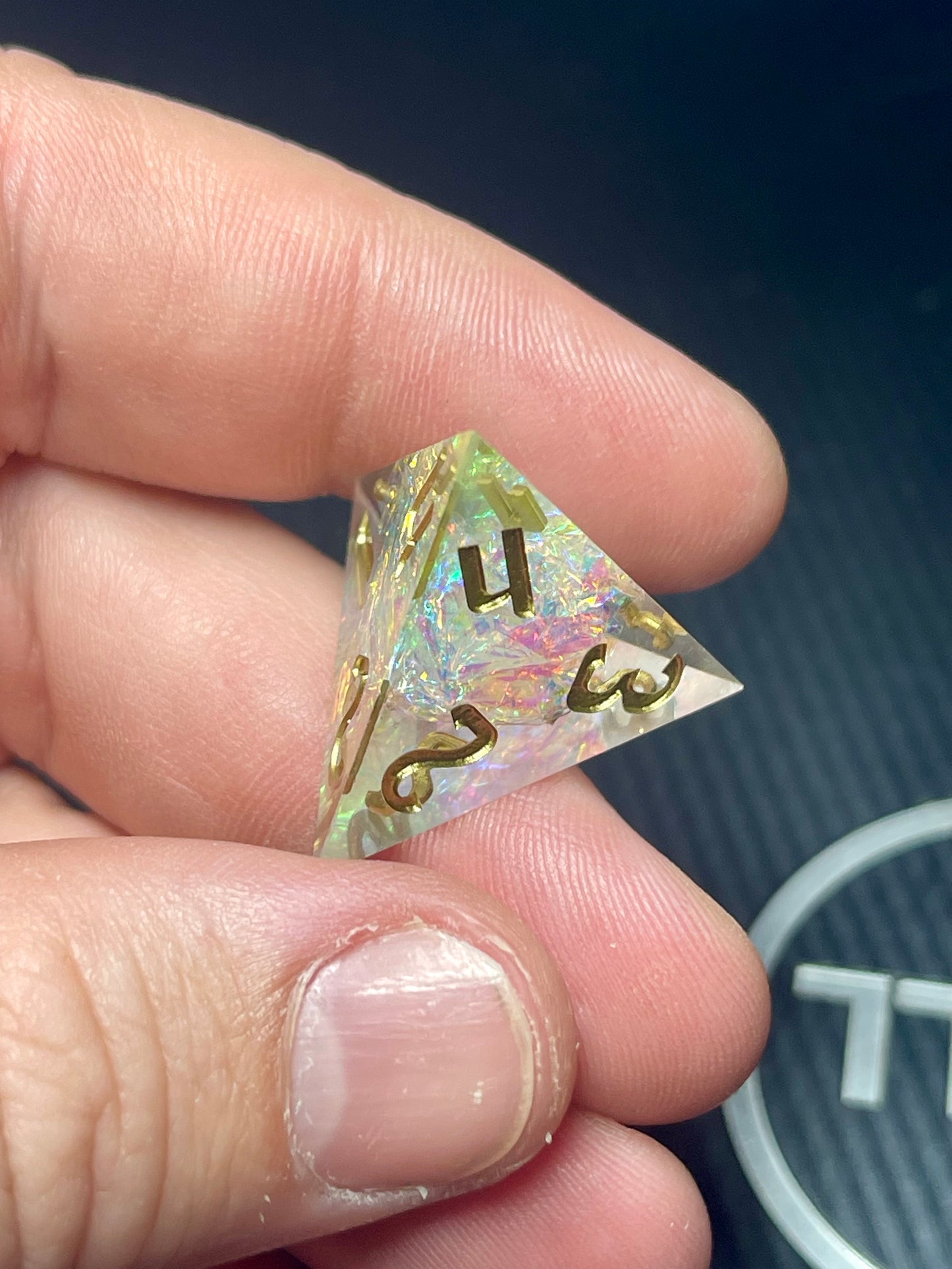 Starlight Prism Handmade Dice Set | D&D Dice | Dnd | 7pc | Dice Set | Resin | Glitter |