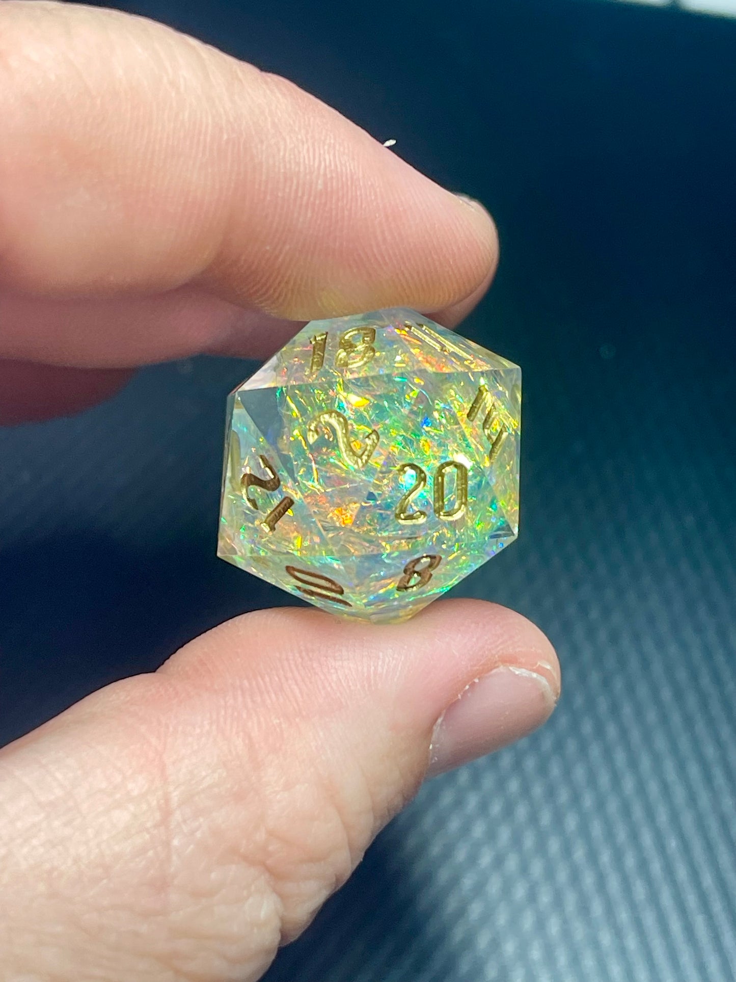Starlight Prism Handmade Dice Set | D&D Dice | Dnd | 7pc | Dice Set | Resin | Glitter |