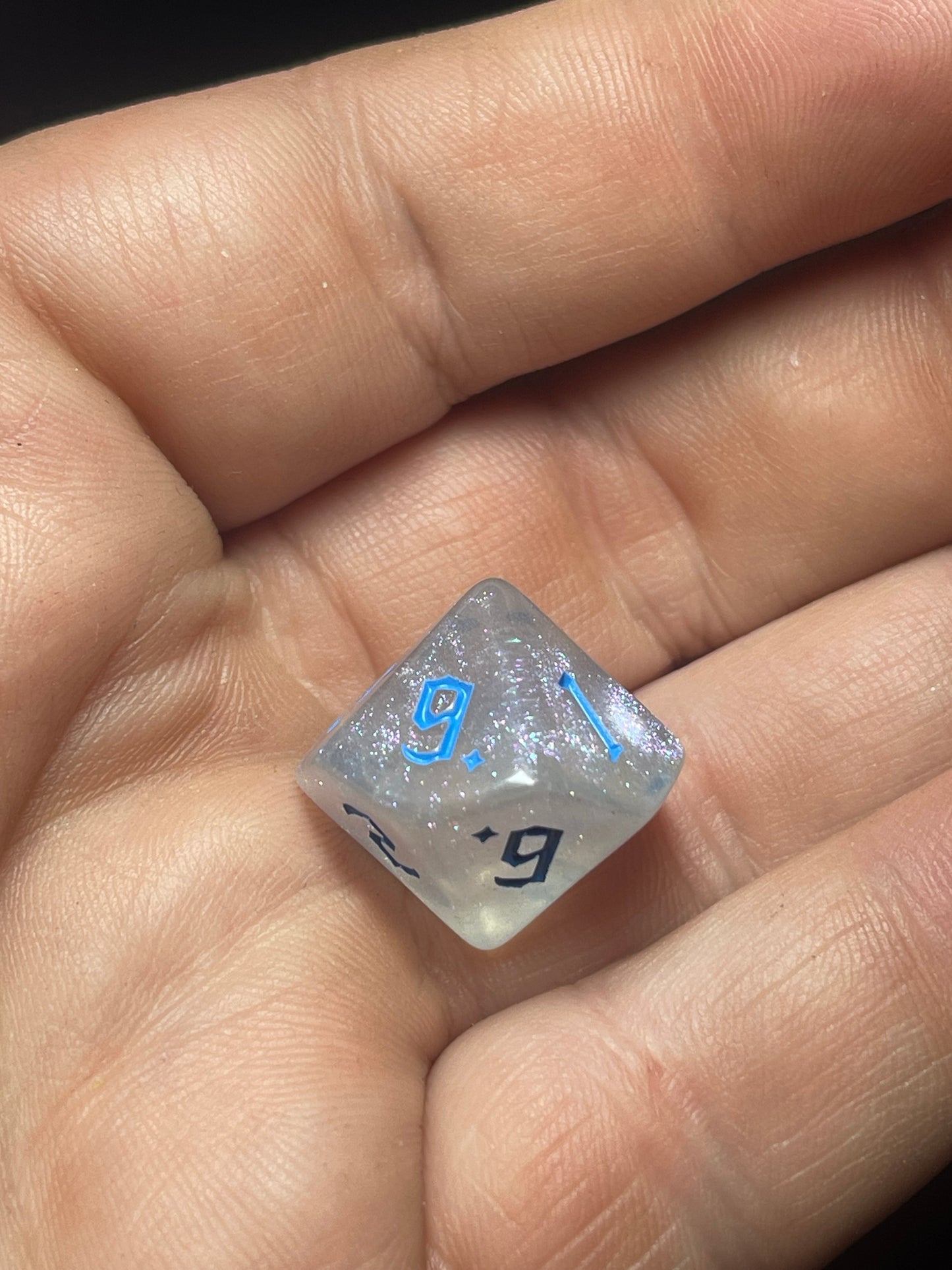 Frosted Starlight Dice Set | D&D Dice | Dnd | 7pc | Dice Set | Acrylic Dice | Glitter|