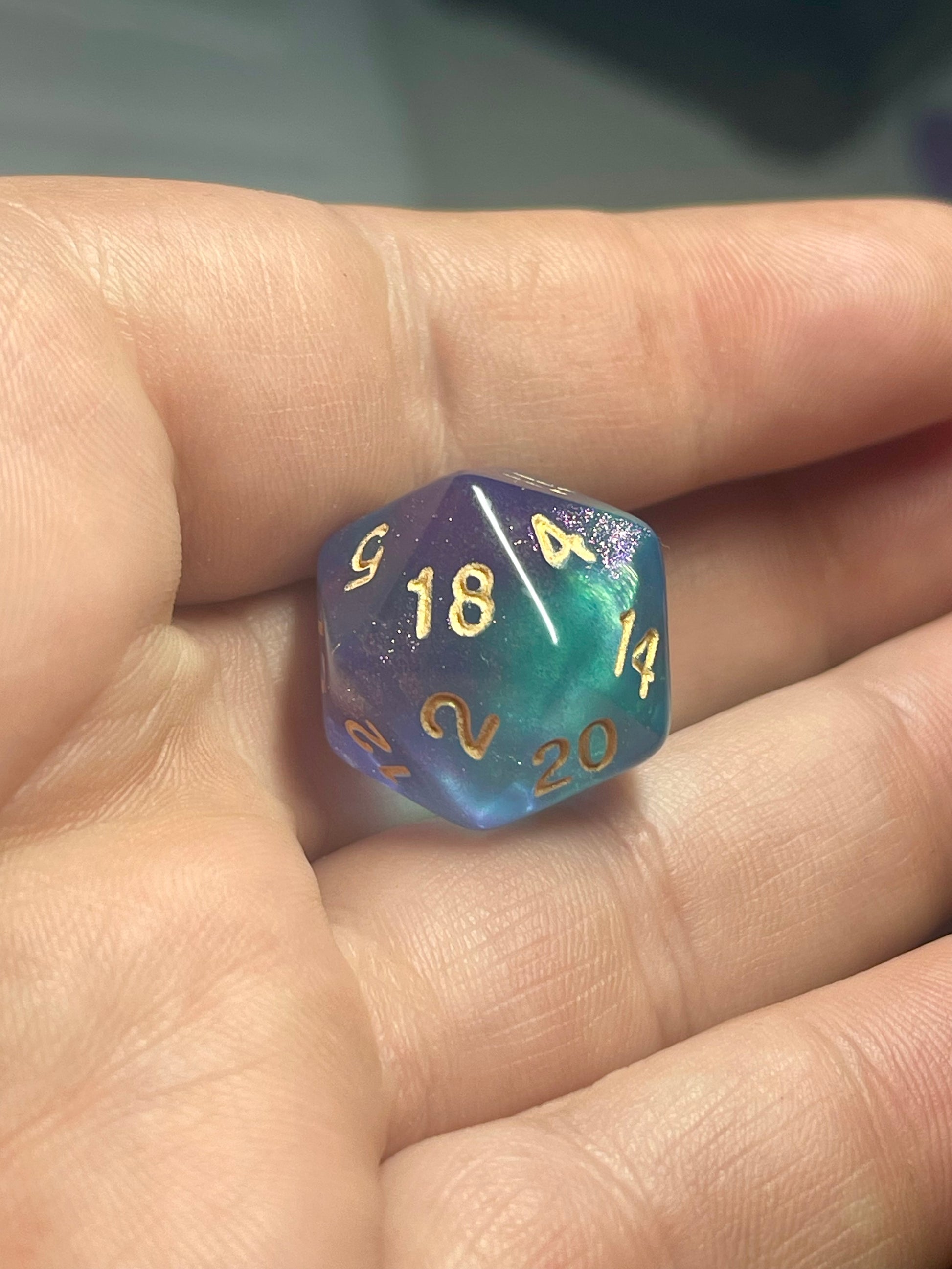Siren's Mirage | D&D Dice | Dnd | 7pc | Dice Set | Acrylic Dice | Glitter |