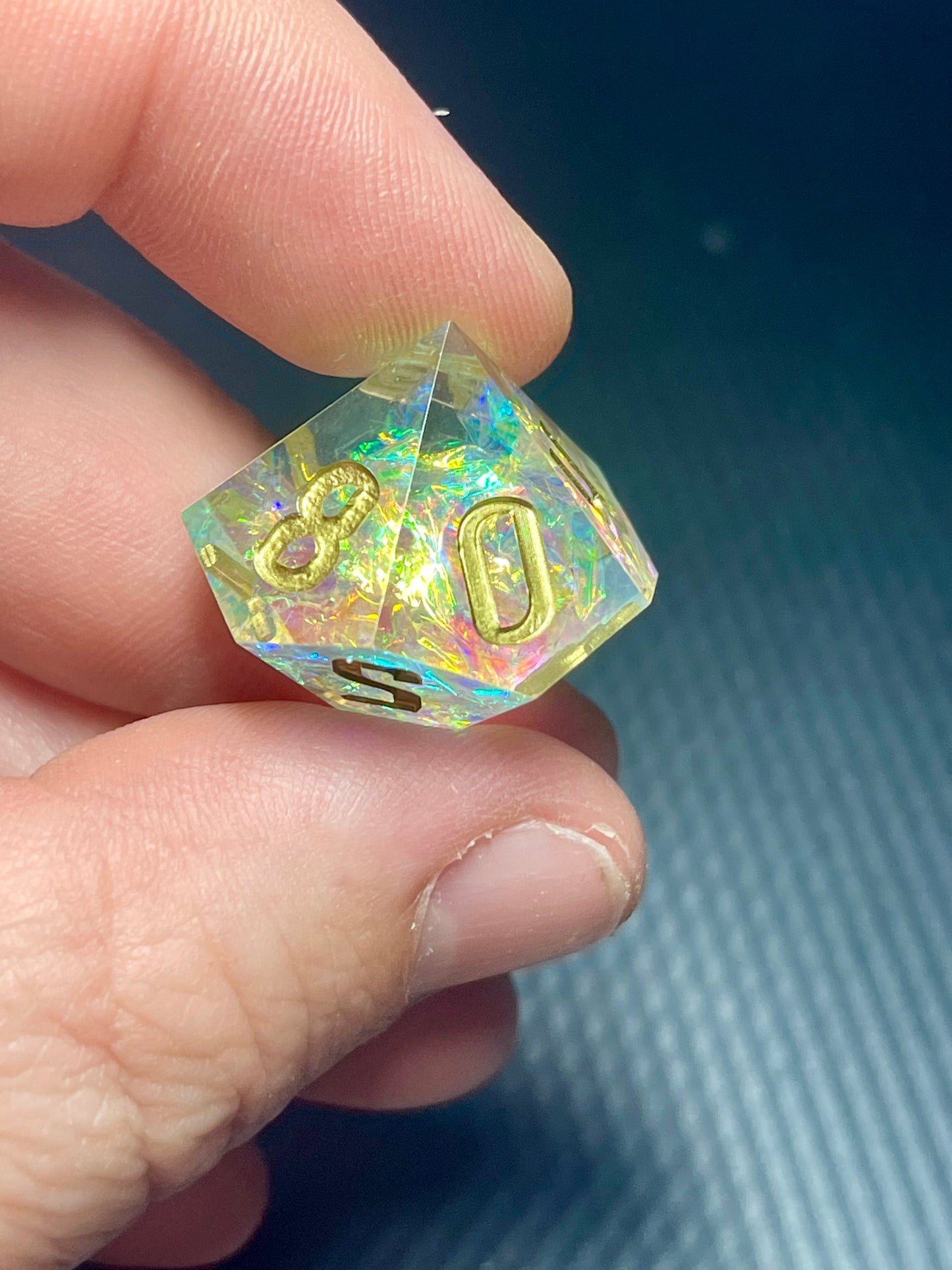 Starlight Prism Handmade Dice Set | D&D Dice | Dnd | 7pc | Dice Set | Resin | Glitter |