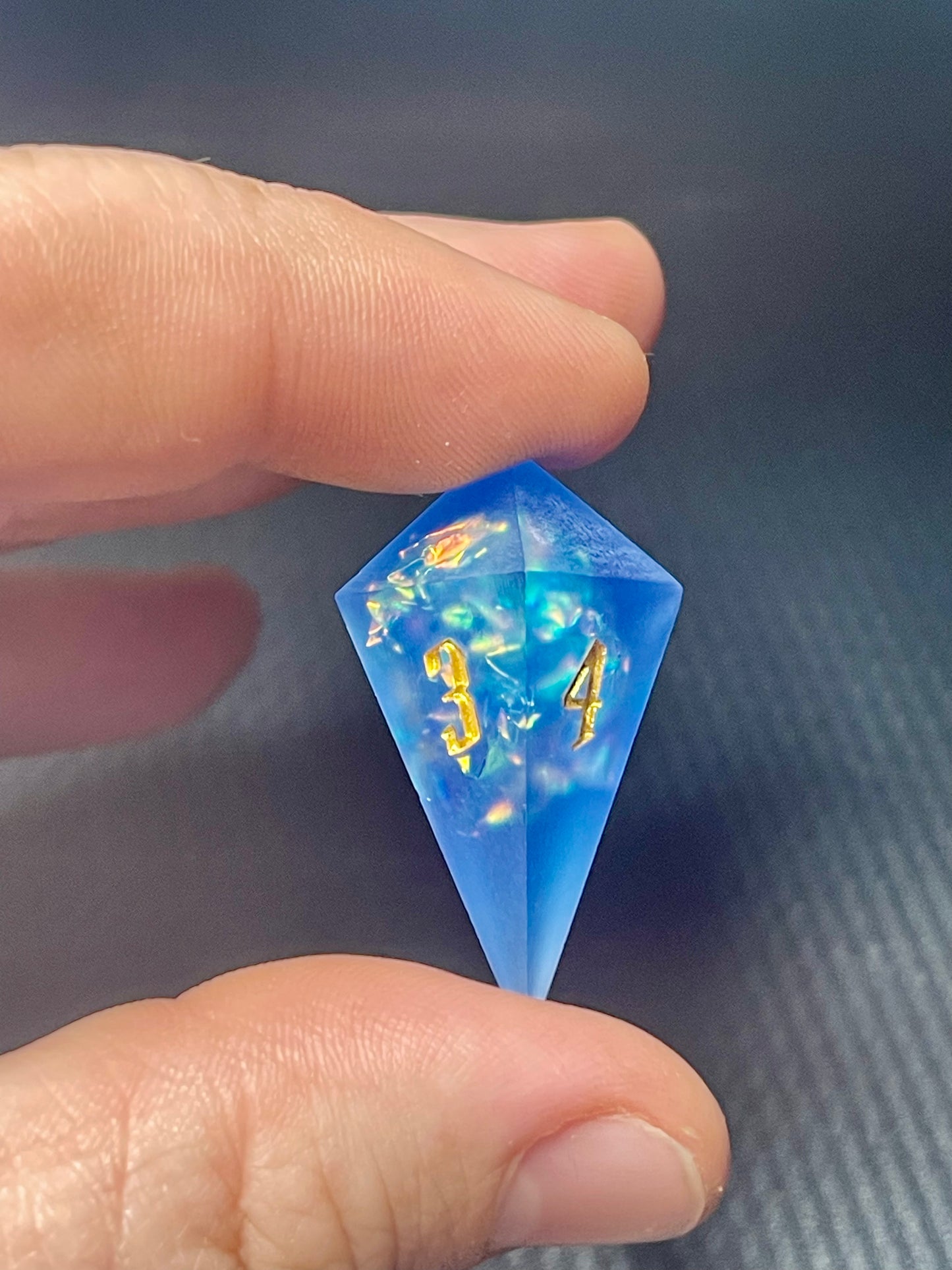 Frozen Abyss Handmade Dice Set | D&D Dice | Dnd | 7pc | Dice Set | Resin | Frosted |