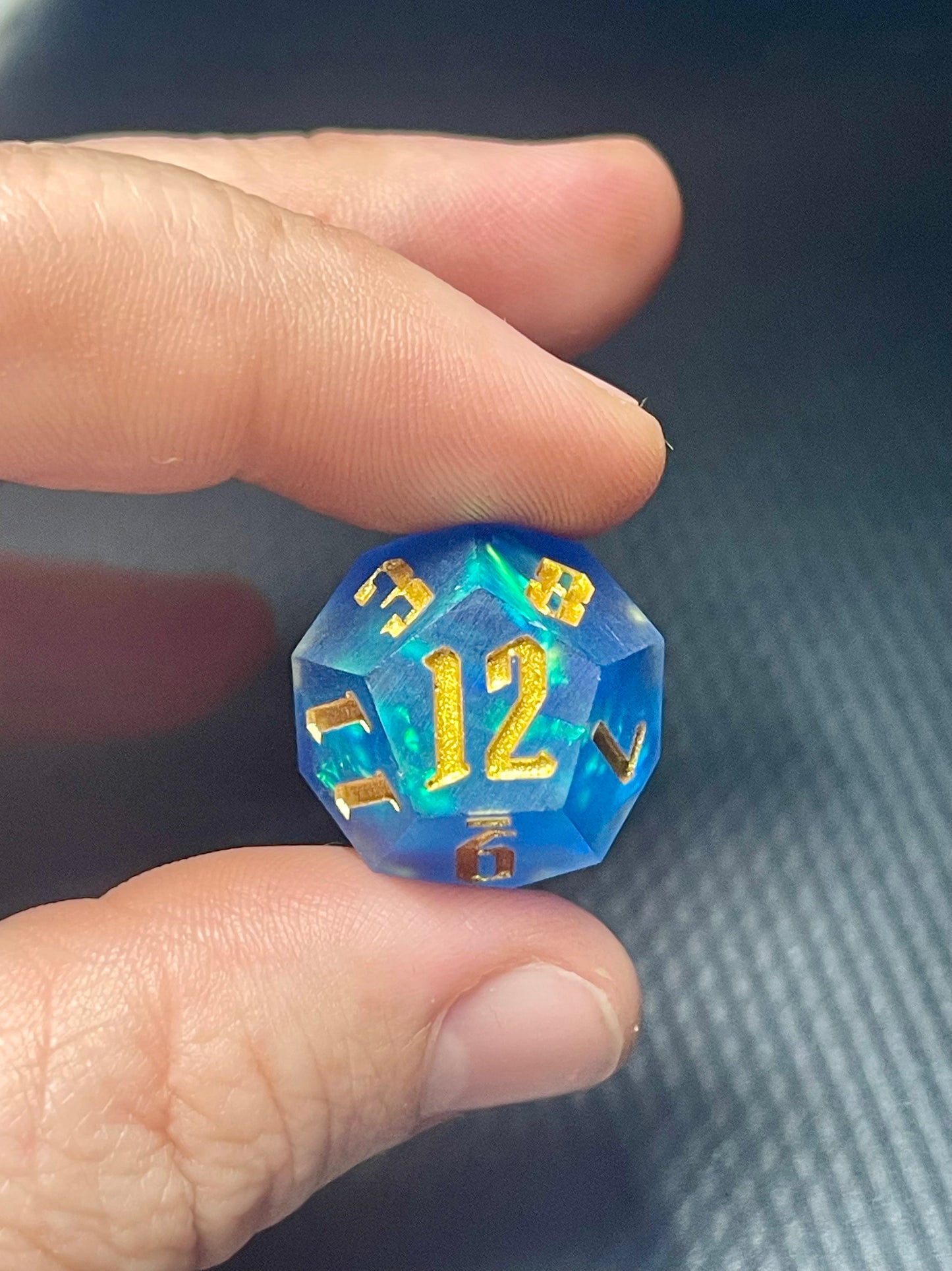 Frozen Abyss Handmade Dice Set | D&D Dice | Dnd | 7pc | Dice Set | Resin | Frosted |