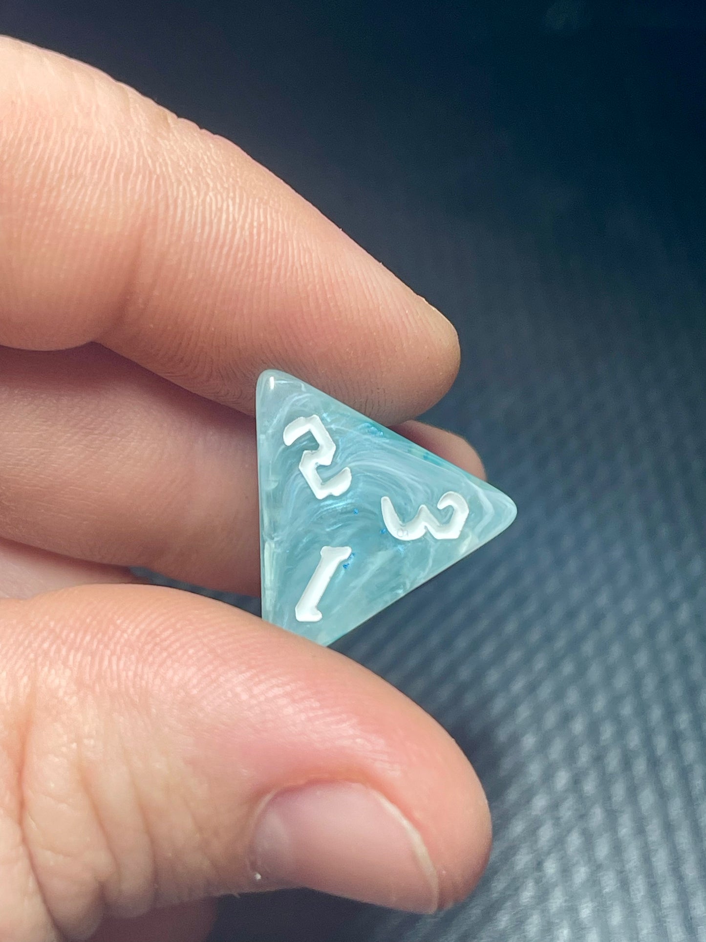 Glacier Mist Dice Set| D&D Dice | Dnd | 7pc | Dice Set | Acrylic Dice | Swirl |