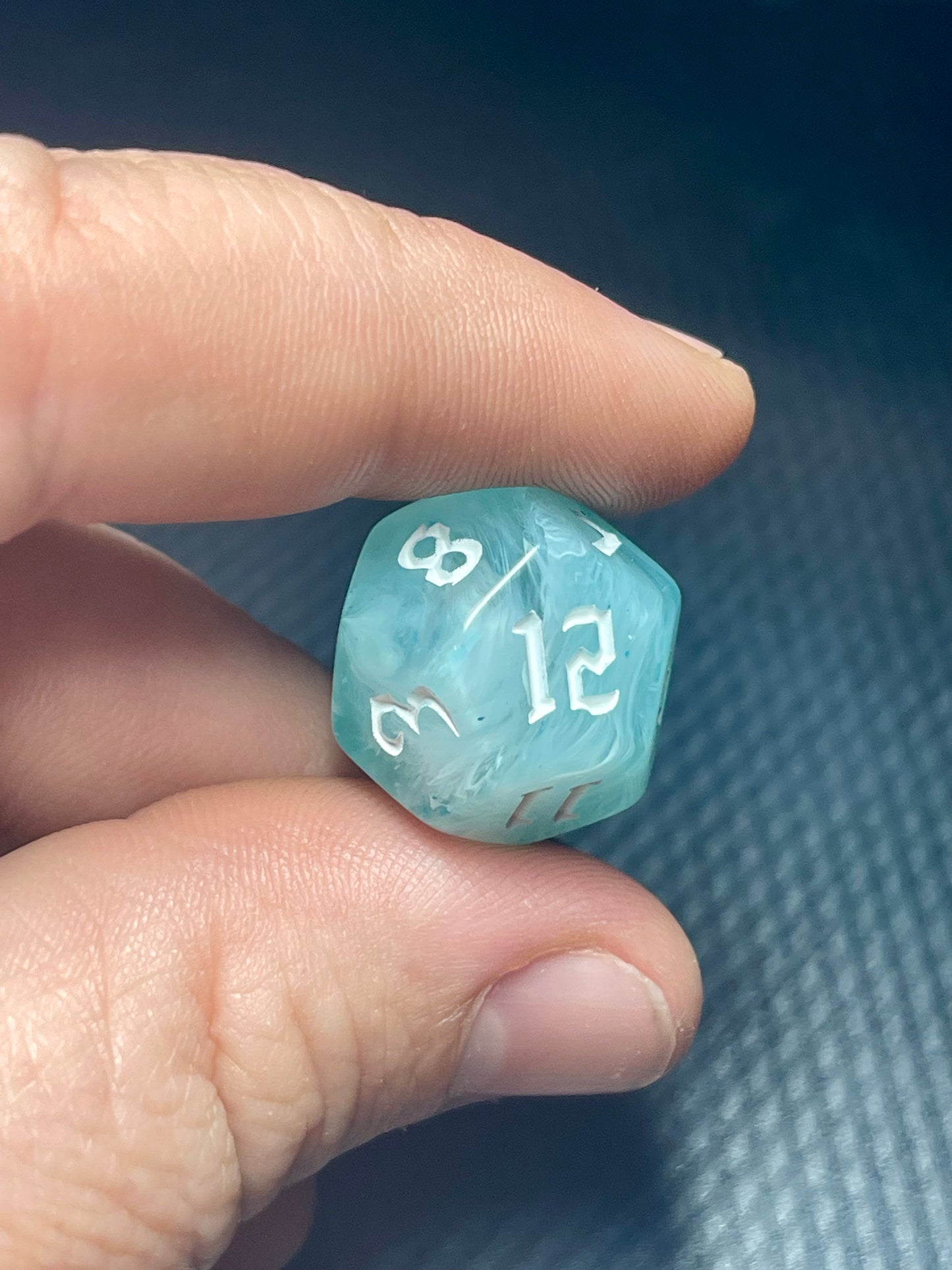 Glacier Mist Dice Set| D&D Dice | Dnd | 7pc | Dice Set | Acrylic Dice | Swirl |