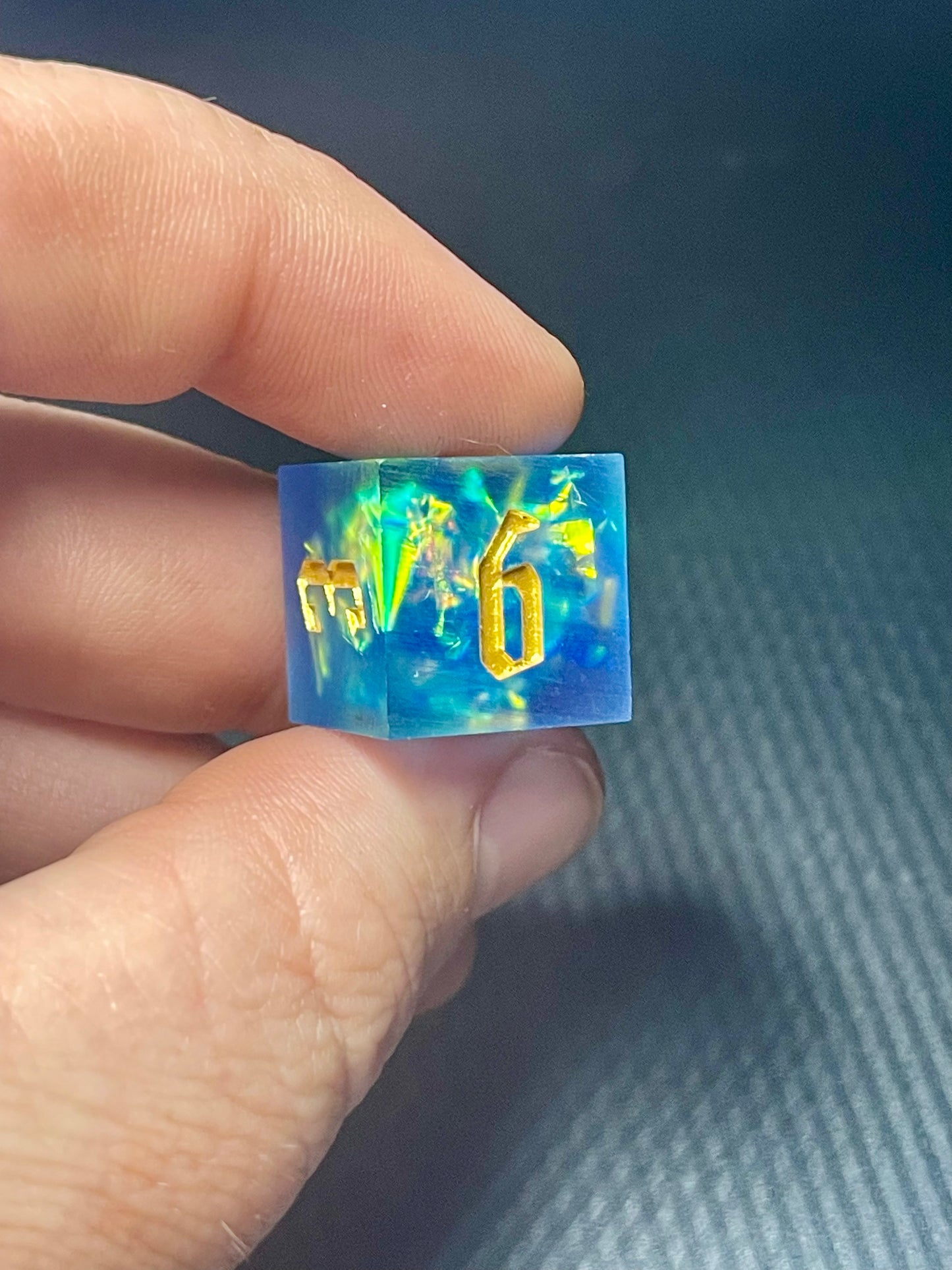 Frozen Abyss Handmade Dice Set | D&D Dice | Dnd | 7pc | Dice Set | Resin | Frosted |