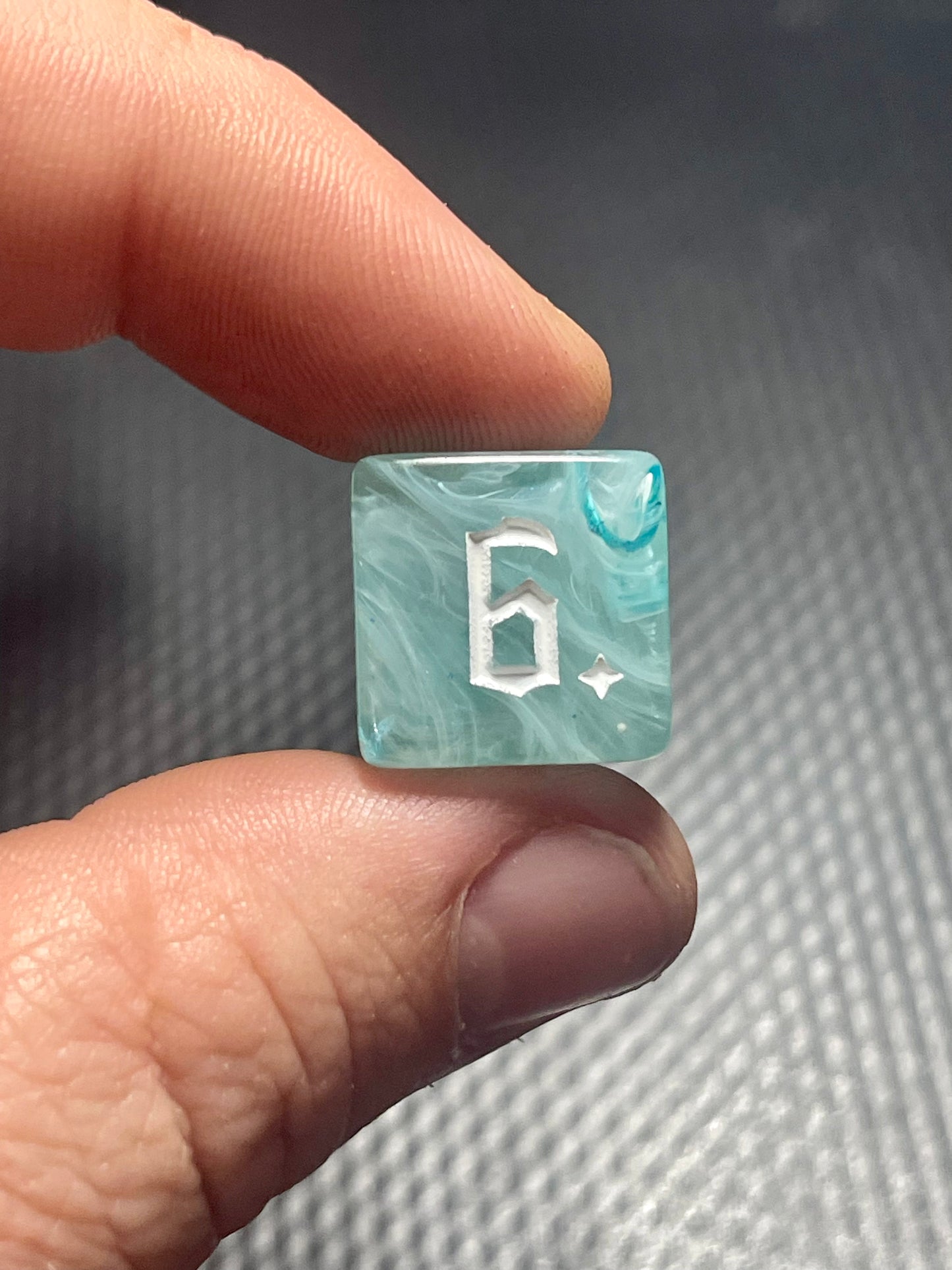 Glacier Mist Dice Set| D&D Dice | Dnd | 7pc | Dice Set | Acrylic Dice | Swirl |