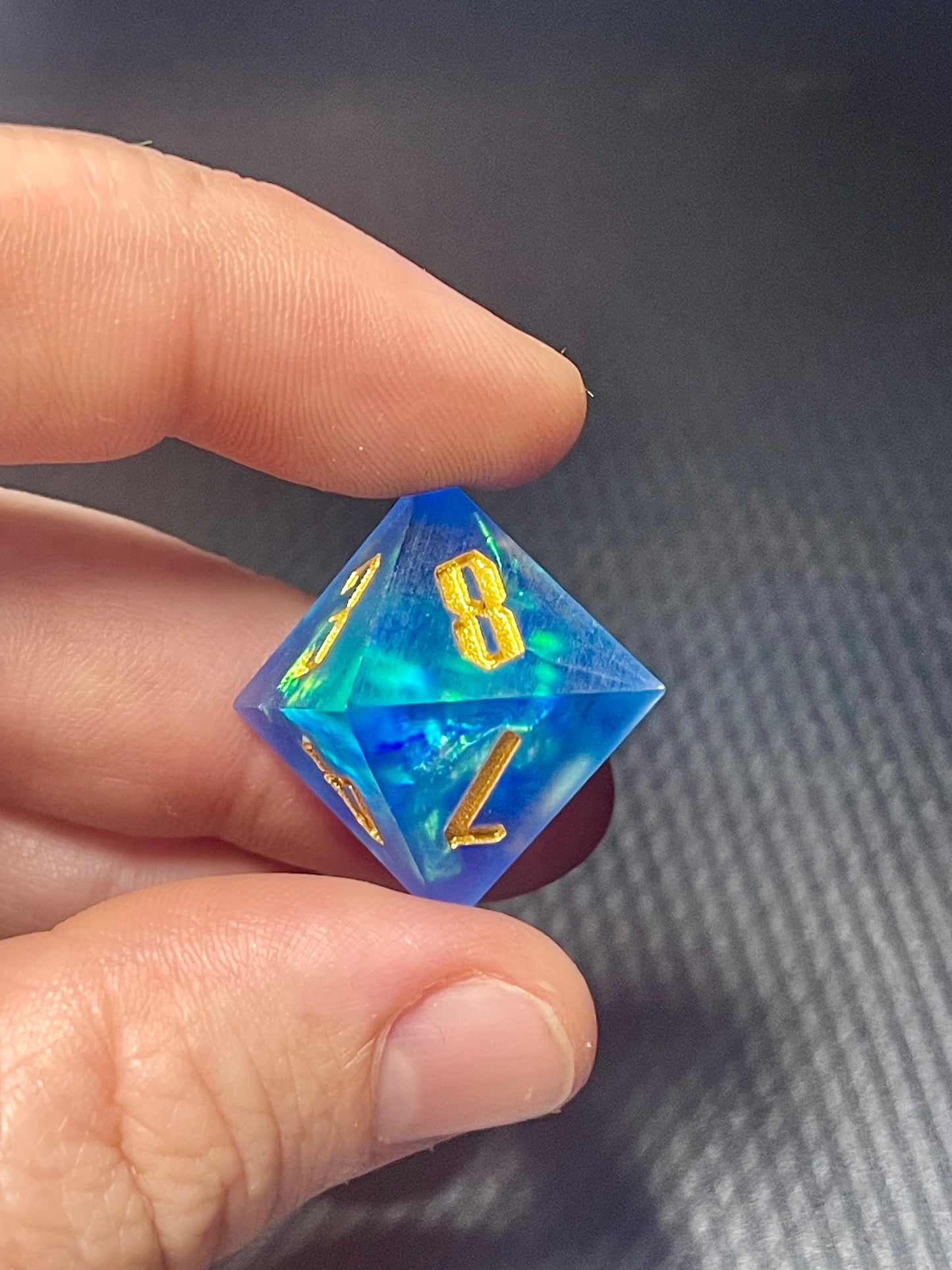 Frozen Abyss Handmade Dice Set | D&D Dice | Dnd | 7pc | Dice Set | Resin | Frosted |