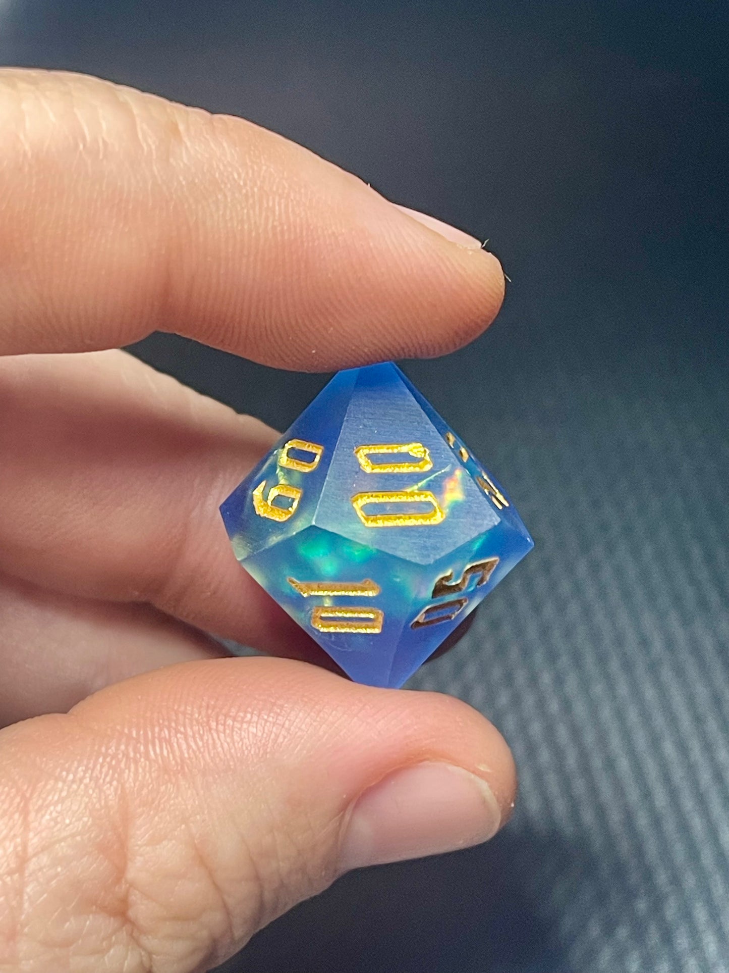 Frozen Abyss Handmade Dice Set | D&D Dice | Dnd | 7pc | Dice Set | Resin | Frosted |