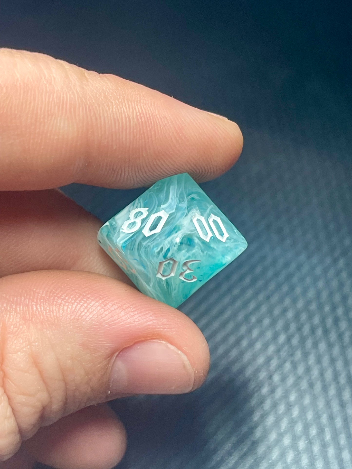 Glacier Mist Dice Set| D&D Dice | Dnd | 7pc | Dice Set | Acrylic Dice | Swirl |