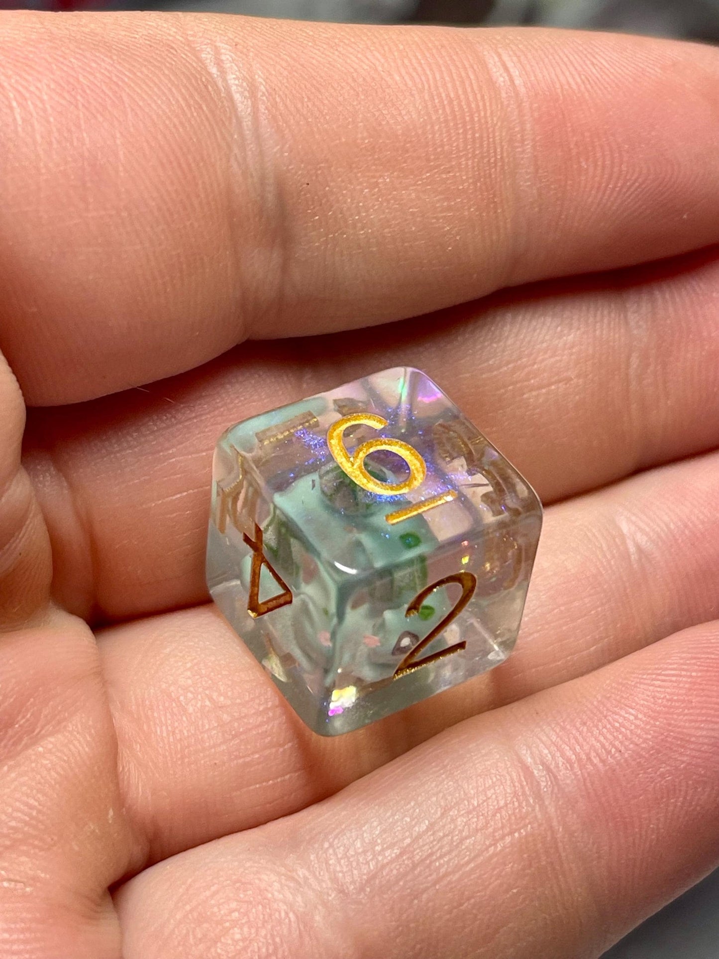 Bulbasaur Dice | D&D Dice | Pokemon | Dnd | 7pc | Dice Set | Resin Dice | Glitter |