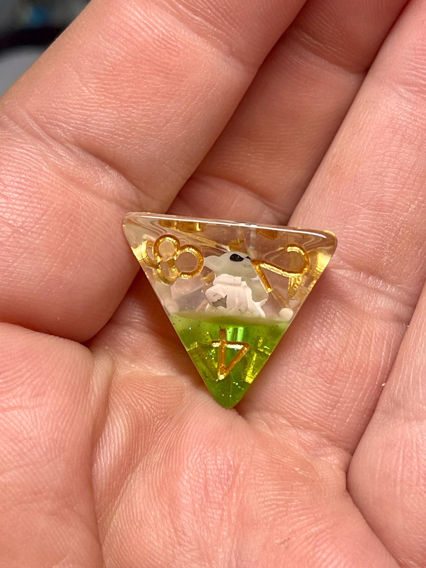 Baby Yoda Dice | D&D Dice | Grogu | Star Wars | Dnd | 7pc | Dice Set | Resin Dice | Glitter |