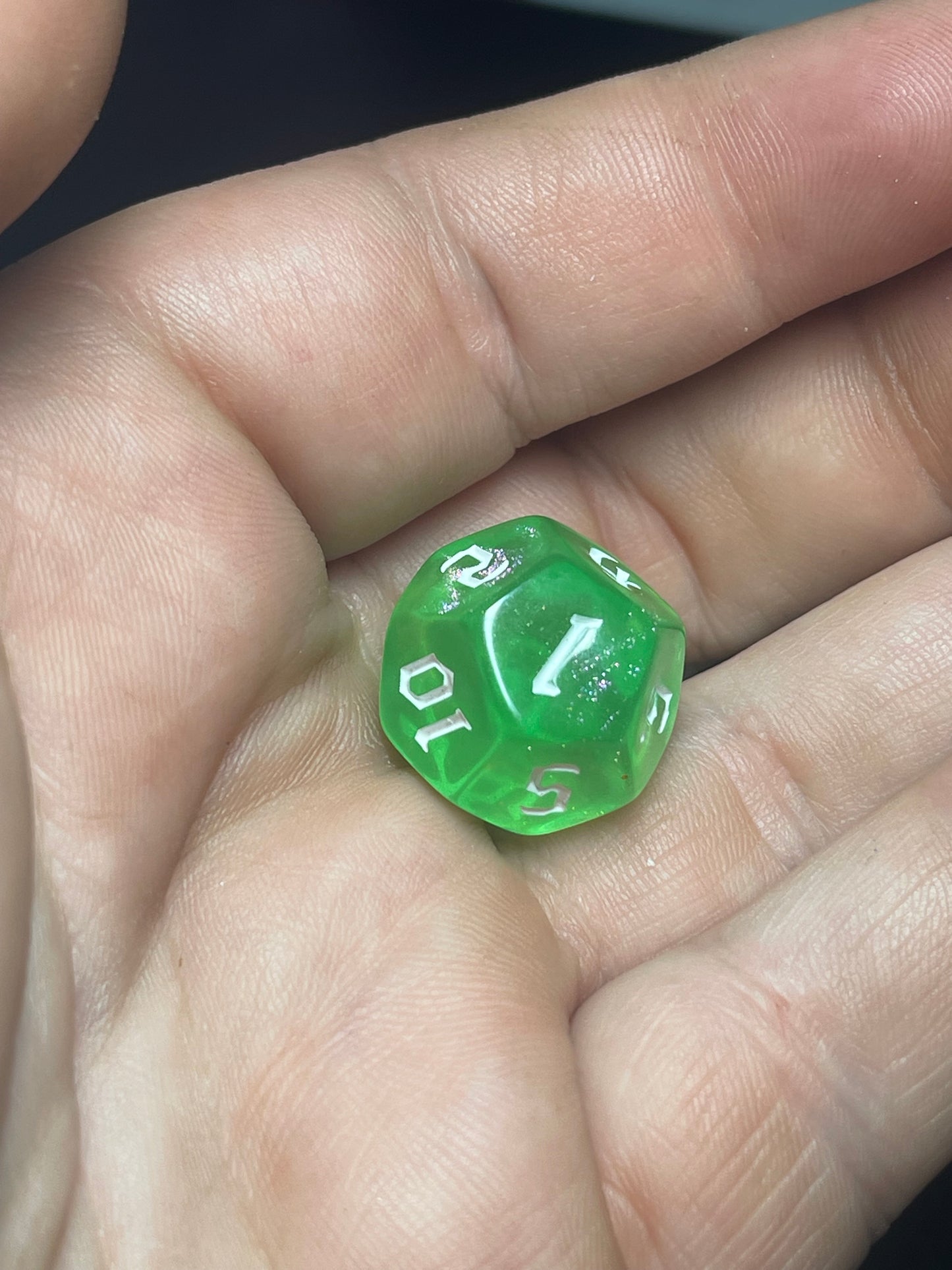 Goblin’s Treasure Dice Set | D&D Dice | Dnd | 7pc | Dice Set | Acrylic Dice | Glitter|