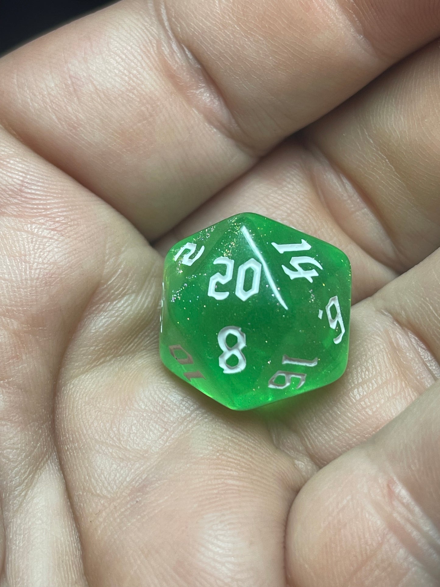 Goblin’s Treasure Dice Set | D&D Dice | Dnd | 7pc | Dice Set | Acrylic Dice | Glitter|