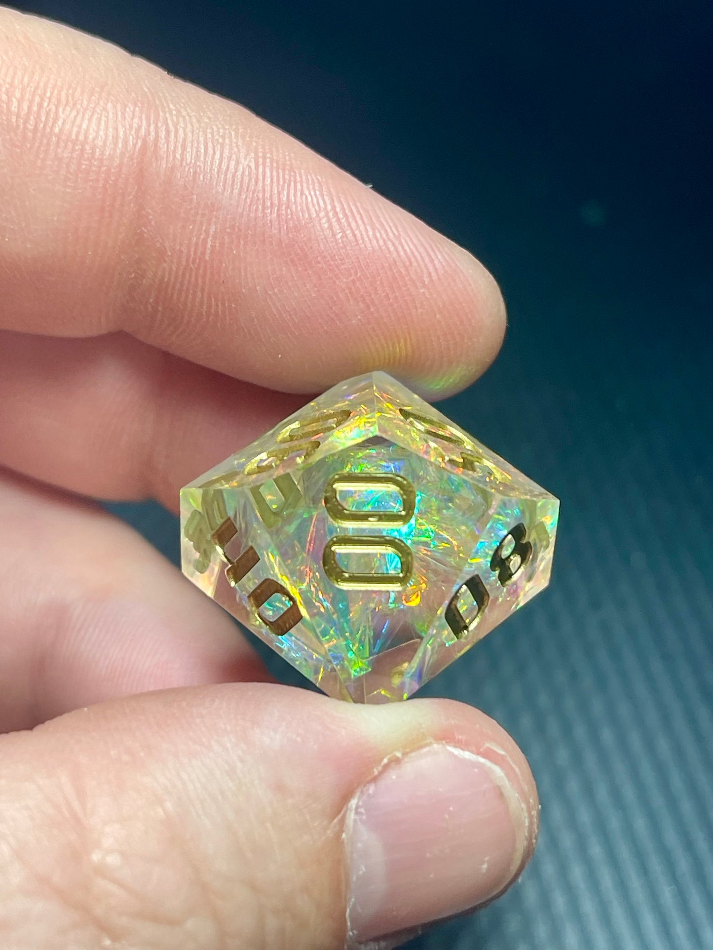 Starlight Prism Handmade Dice Set | D&D Dice | Dnd | 7pc | Dice Set | Resin | Glitter |