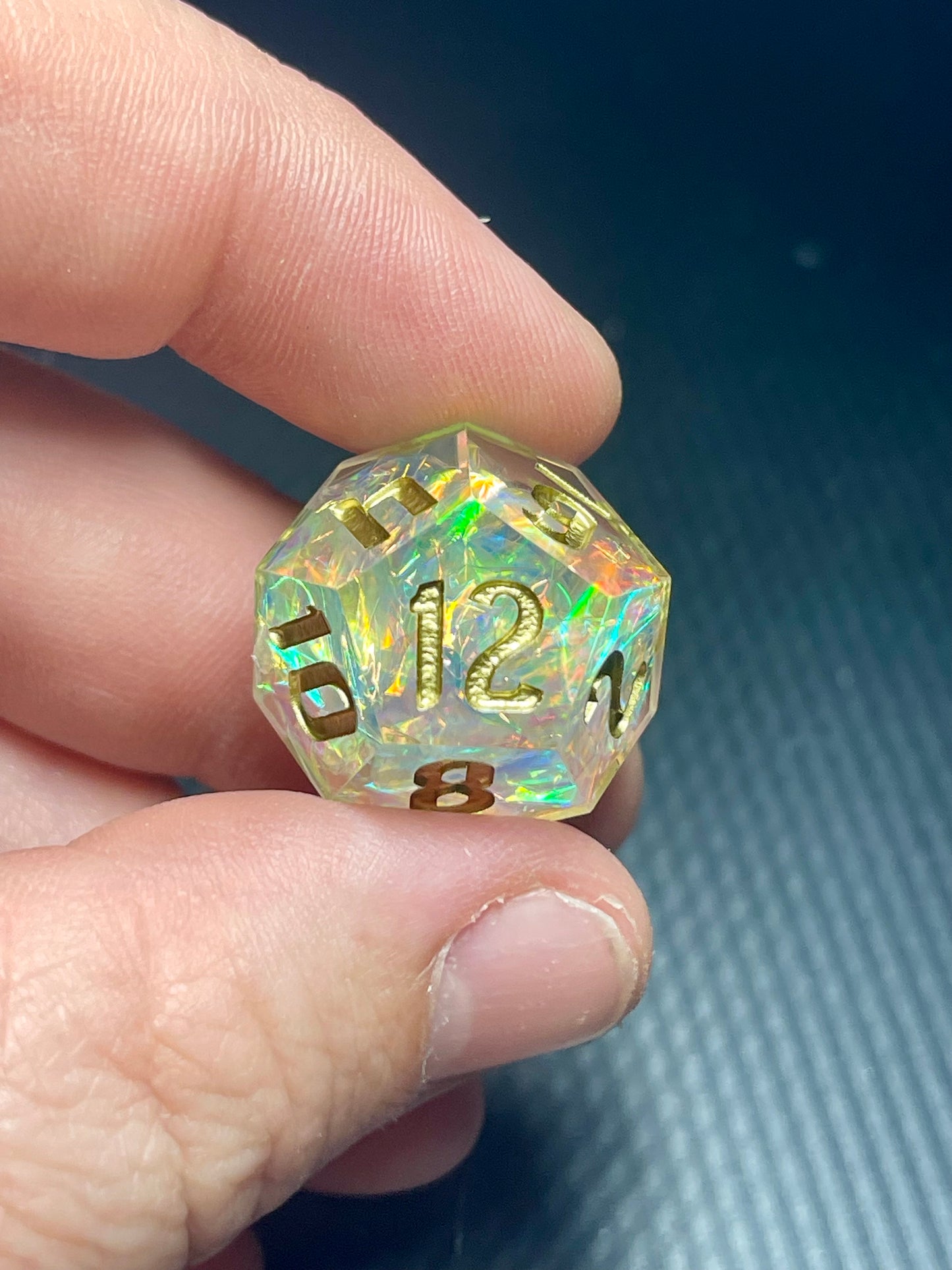 Starlight Prism Handmade Dice Set | D&D Dice | Dnd | 7pc | Dice Set | Resin | Glitter |