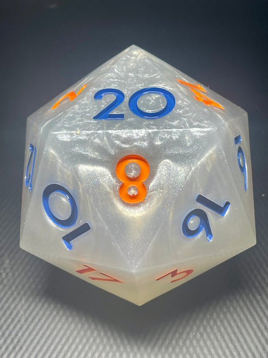 The Catalyst Node 100mm D20, oversized d20, Handmade D20 Dice Giant Oversized Jumbo DnD, Dungeons and Dragons, RPG dice