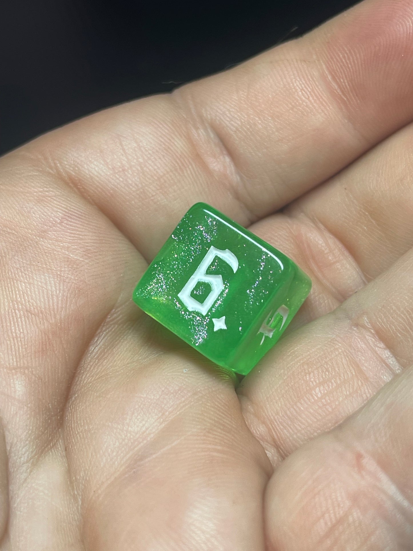 Goblin’s Treasure Dice Set | D&D Dice | Dnd | 7pc | Dice Set | Acrylic Dice | Glitter|