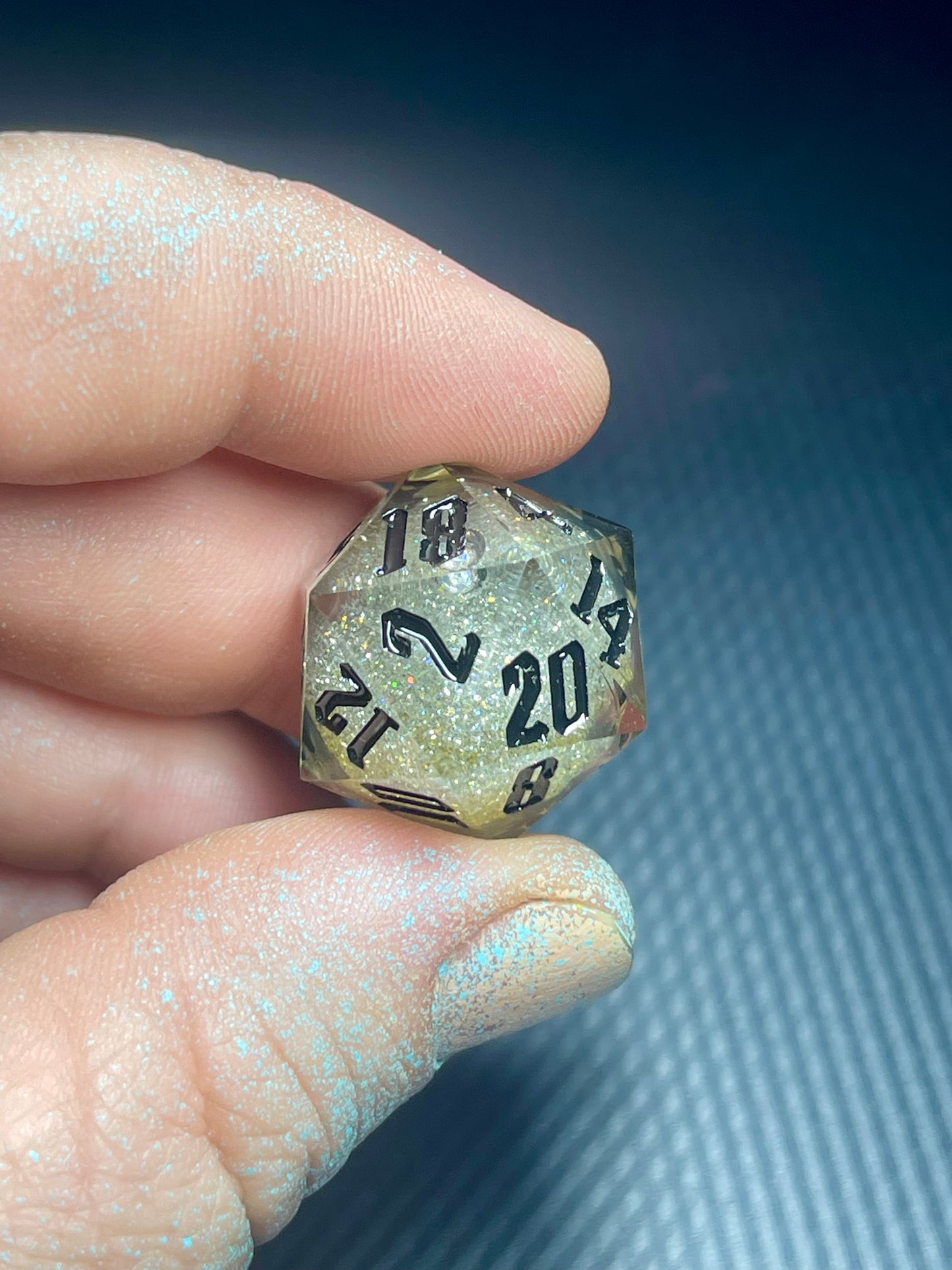 Obsidian Hourglass Handmade Liquid core Sharp Edge Resin Dice Set Handmade | D&D Dice | Dnd | 7pc | Dice Set | Resin Dice | Glitter |