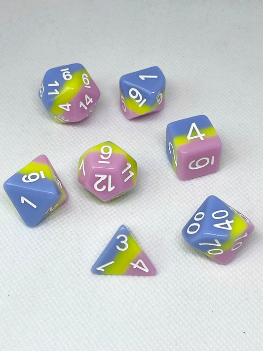 Opaque Layered Resin Dice Set 1