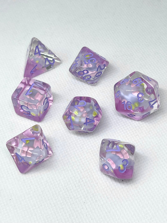 Car Inclusion Resin Dice Set