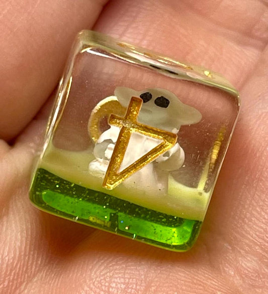 Baby Yoda Dice | D&D Dice | Grogu | Star Wars | Dnd | 7pc | Dice Set | Resin Dice | Glitter |