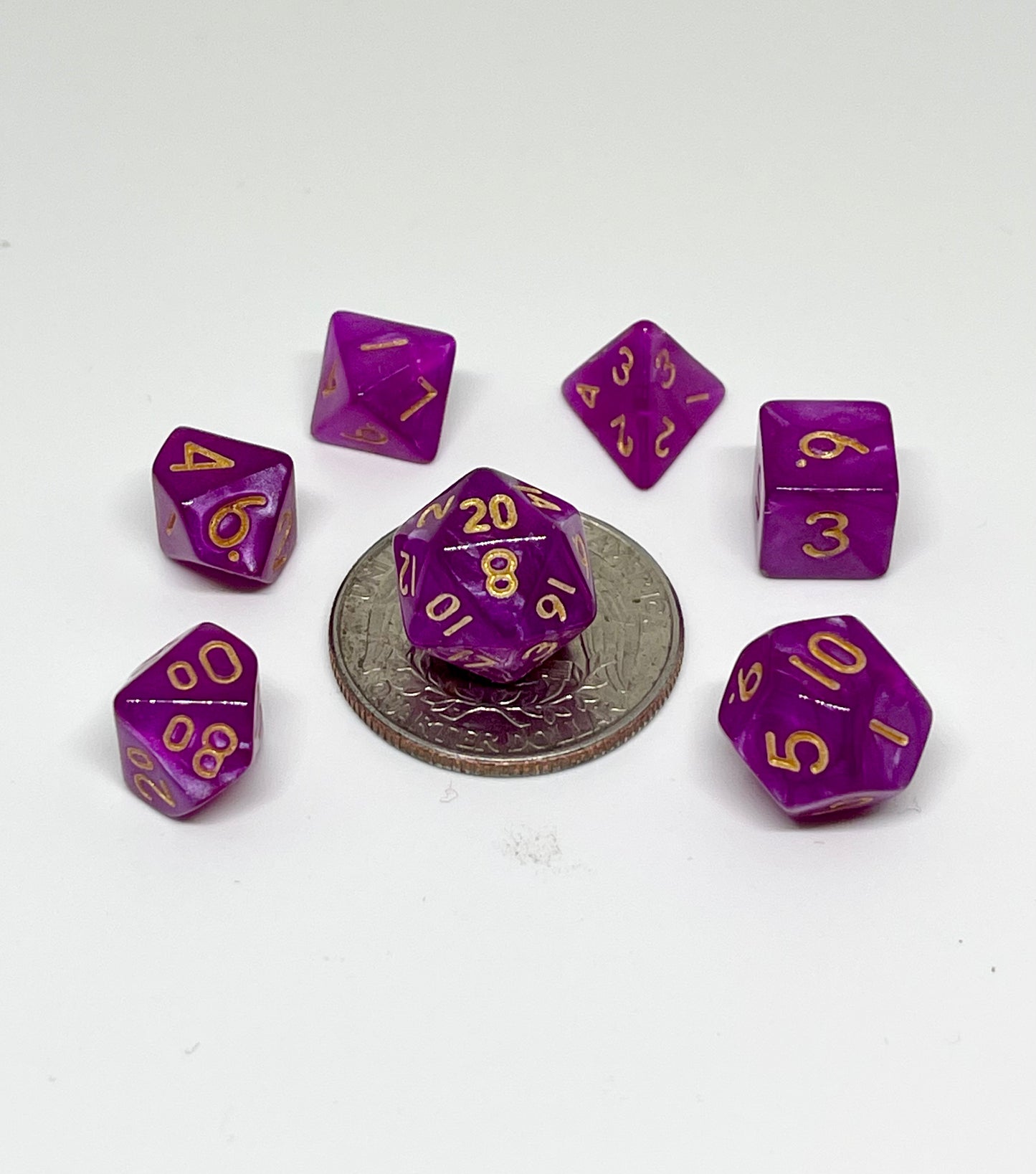 Purple 10mm Mini Poly Dice Set