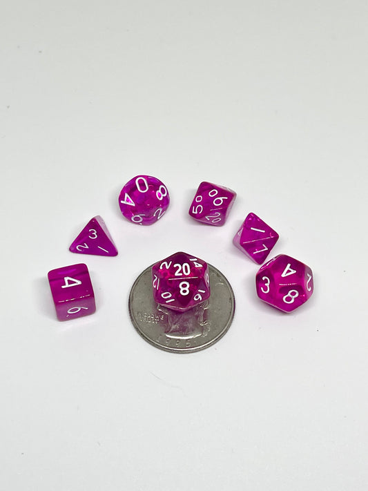 Pink 10mm Mini Poly Dice Set