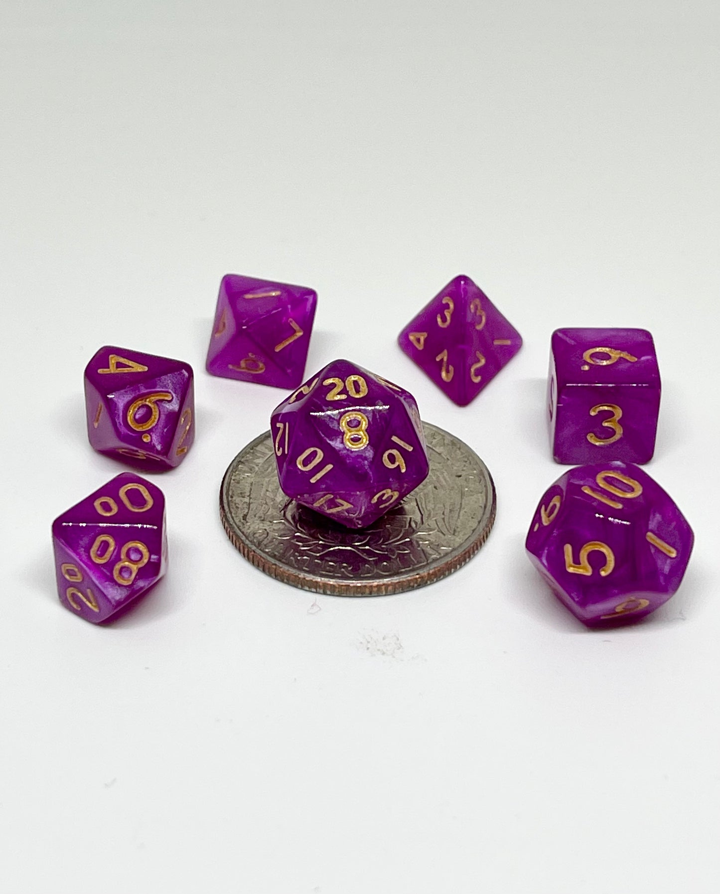 Purple 10mm Mini Poly Dice Set